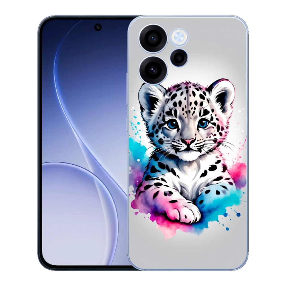 Gélový kryt mmCase na Oppo Reno 15 FS 5G - leopardej mláďa