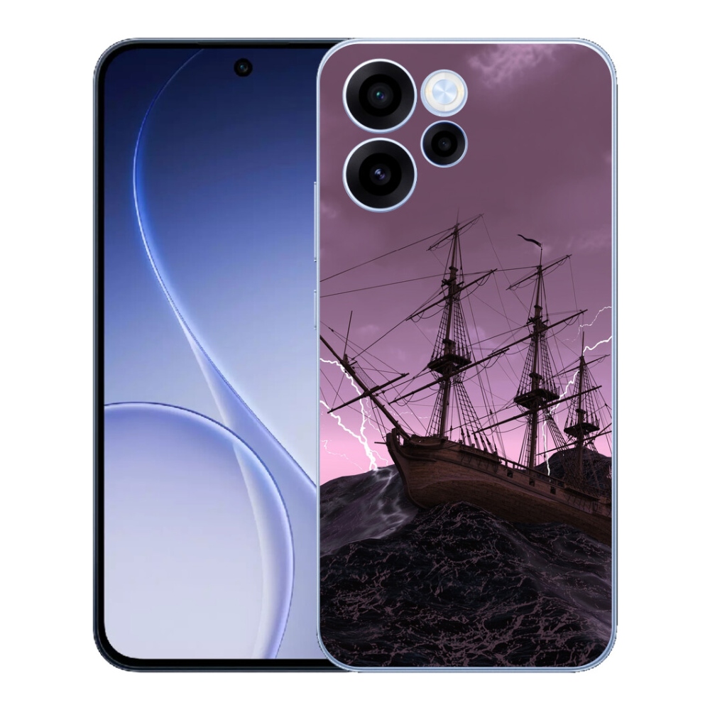 Gélový kryt mmCase na Oppo Reno 15 FS 5G - loď v búrke