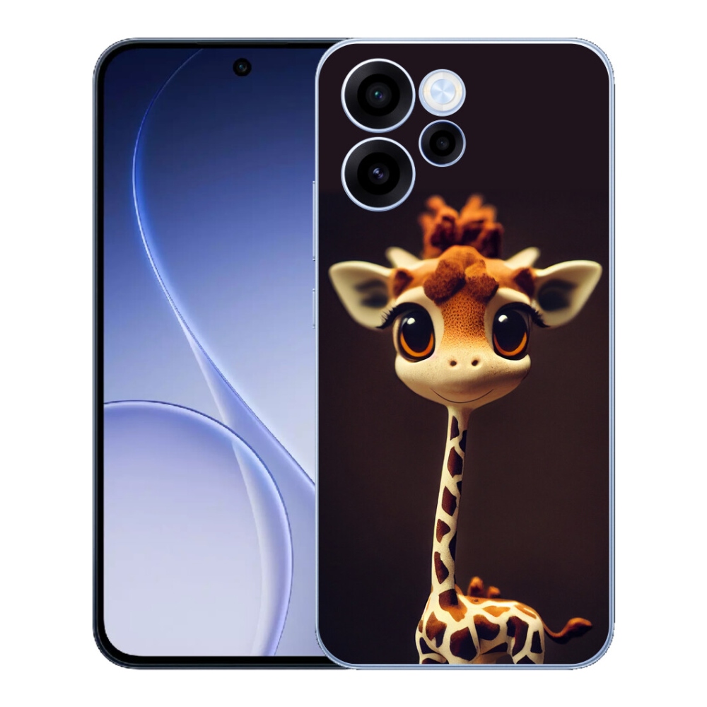 Gélový kryt mmCase na Oppo Reno 15 FS 5G - malá žirafa