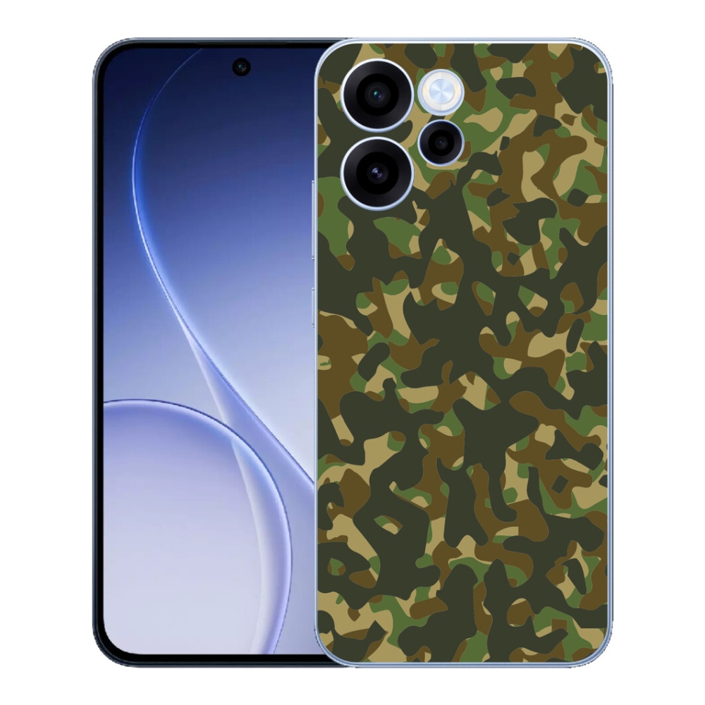 Gélový kryt mmCase na Oppo Reno 15 FS 5G - maskáčový vzor 1