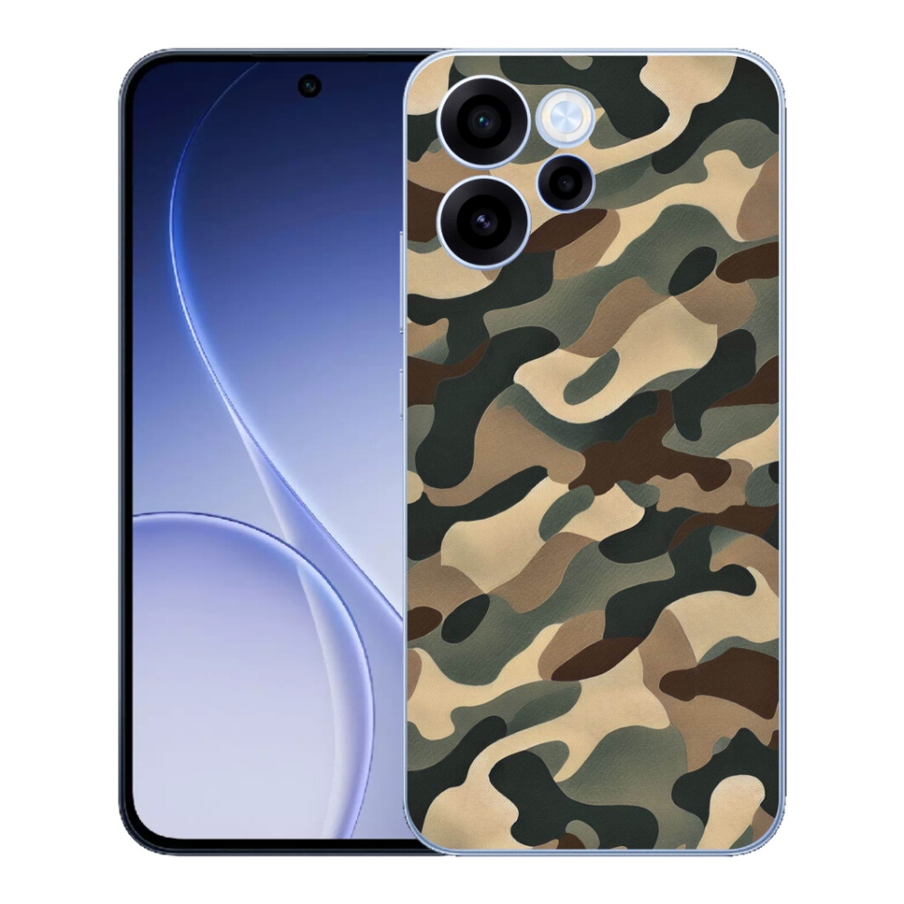 Gélový kryt mmCase na Oppo Reno 15 FS 5G - maskáčový vzor 11