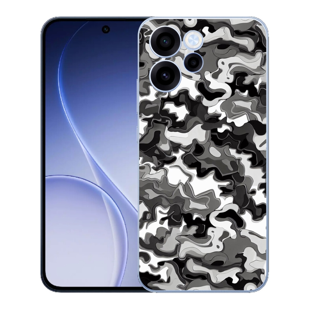 Gélový kryt mmCase na Oppo Reno 15 FS 5G - maskáčový vzor 3