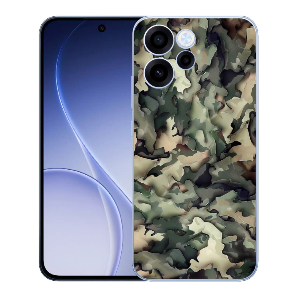 Gélový kryt mmCase na Oppo Reno 15 FS 5G - maskáčový vzor 9