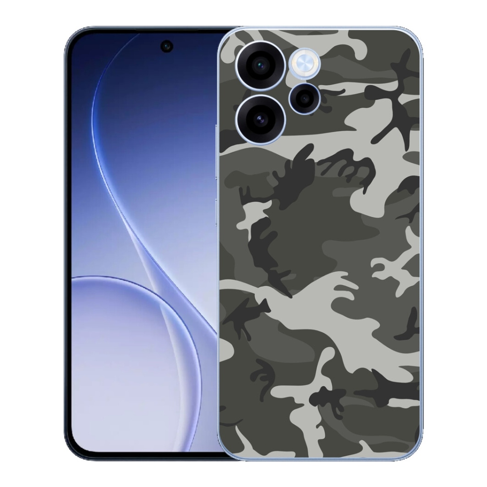 Gélový kryt mmCase na Oppo Reno 15 FS 5G - maskáčový vzor