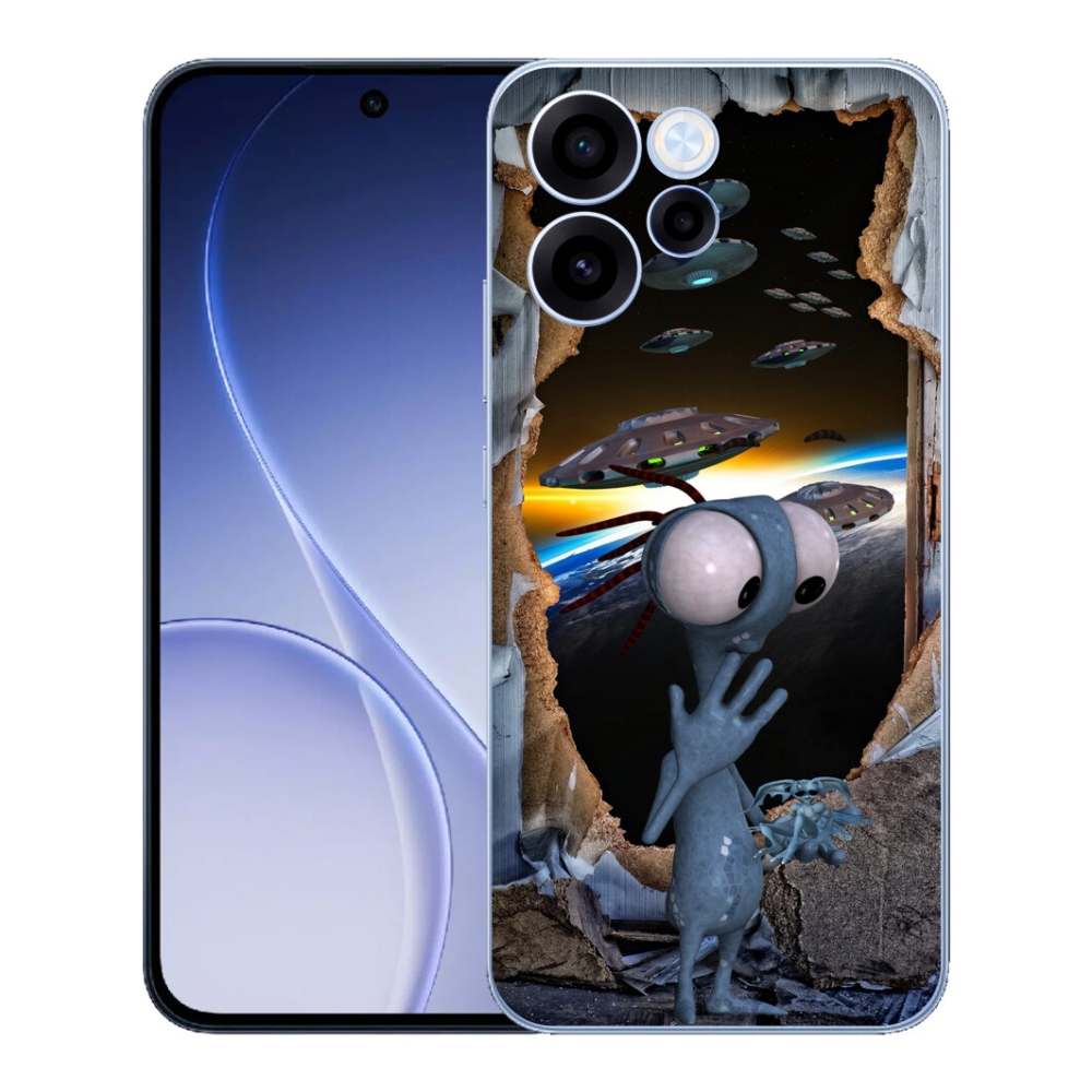Gélový kryt mmCase na Oppo Reno 15 FS 5G - mimozemšťan
