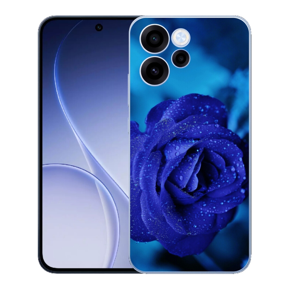 Gélový kryt mmCase na Oppo Reno 15 FS 5G - modrá ruža