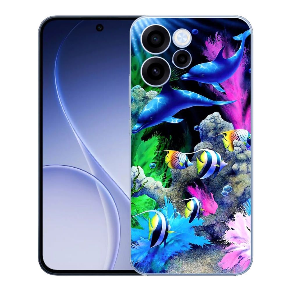 Gélový kryt mmCase na Oppo Reno 15 FS 5G - morský svet