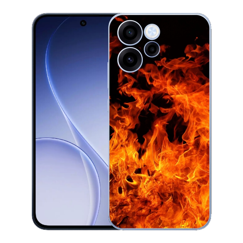 Gélový kryt mmCase na Oppo Reno 15 FS 5G - muzikant a oheň