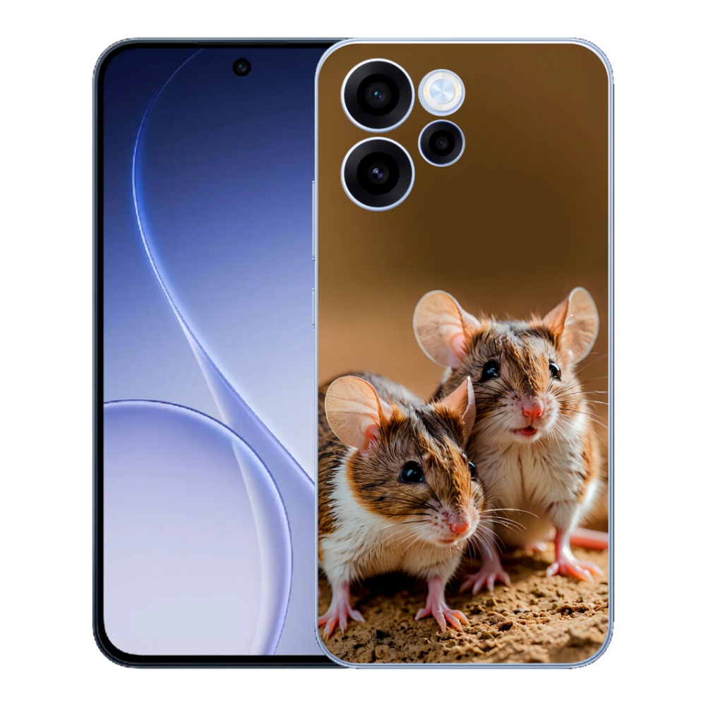 Gélový kryt mmCase na Oppo Reno 15 FS 5G - myší duo