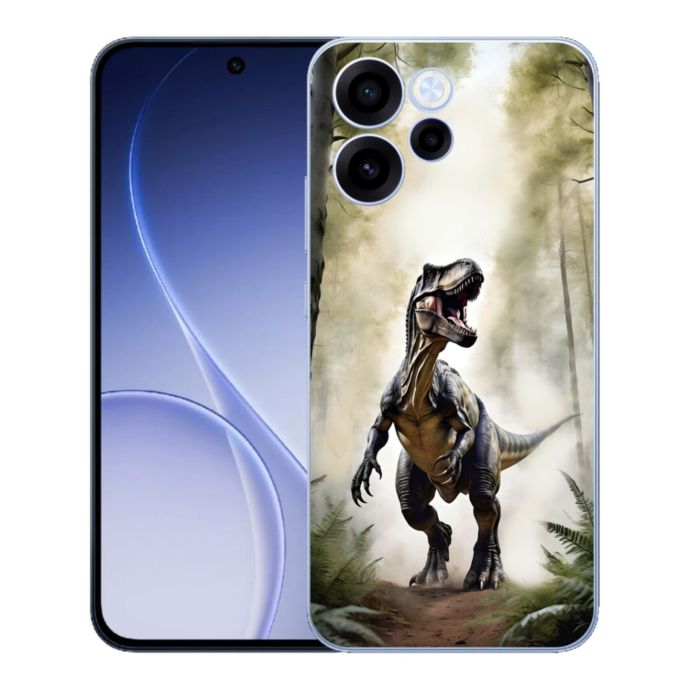 Gélový kryt mmCase na Oppo Reno 15 FS 5G - naštvaný T-Rex