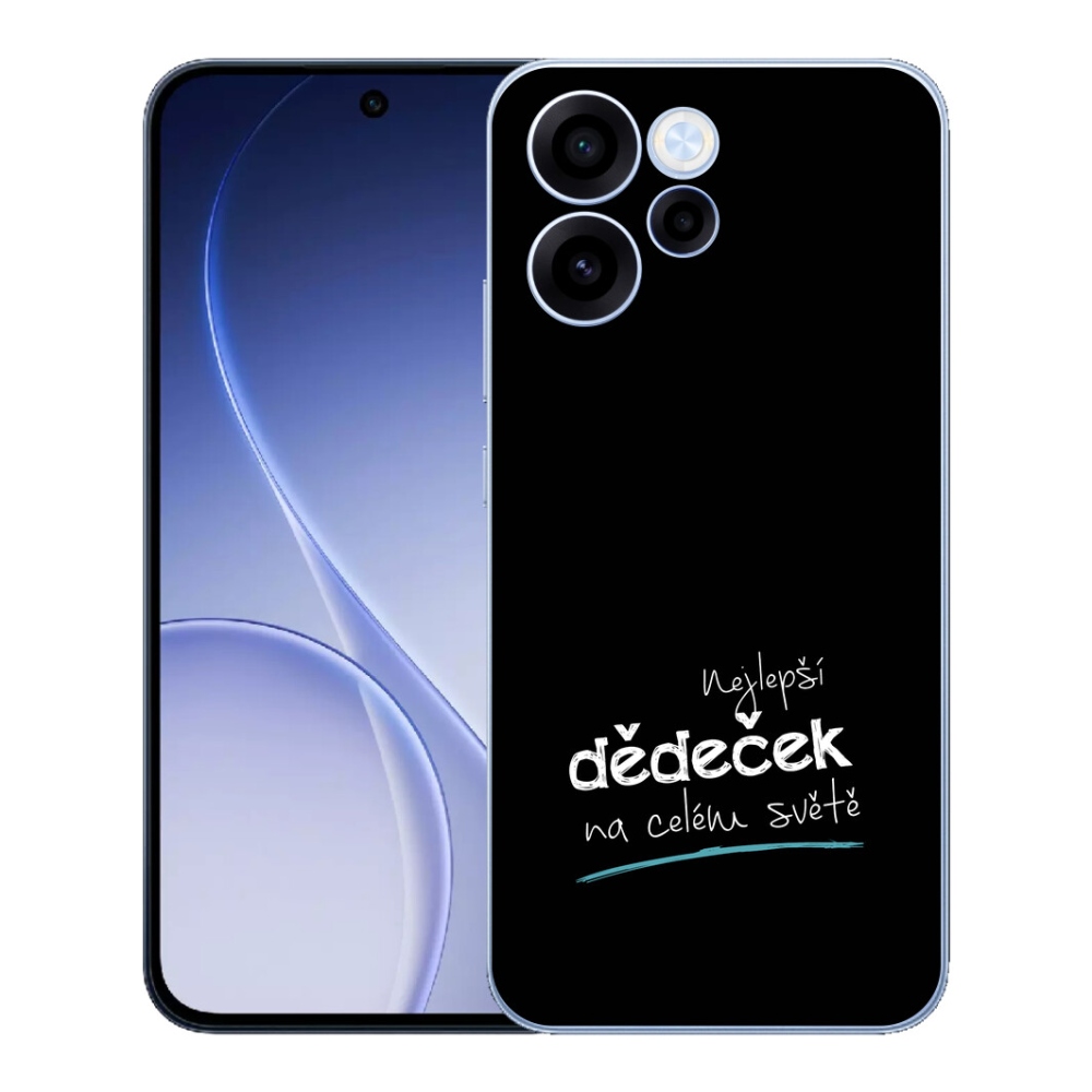Gélový kryt mmCase na Oppo Reno 15 FS 5G - najlepší starý otec 3 čierne pozadie