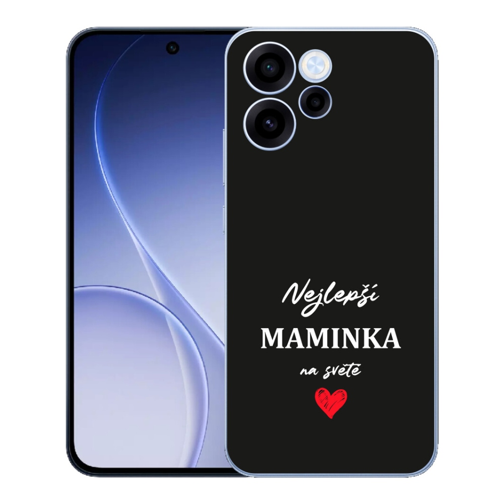 Gélový kryt mmCase na Oppo Reno 15 FS 5G - najlepšia mamička 1 čierne pozadie