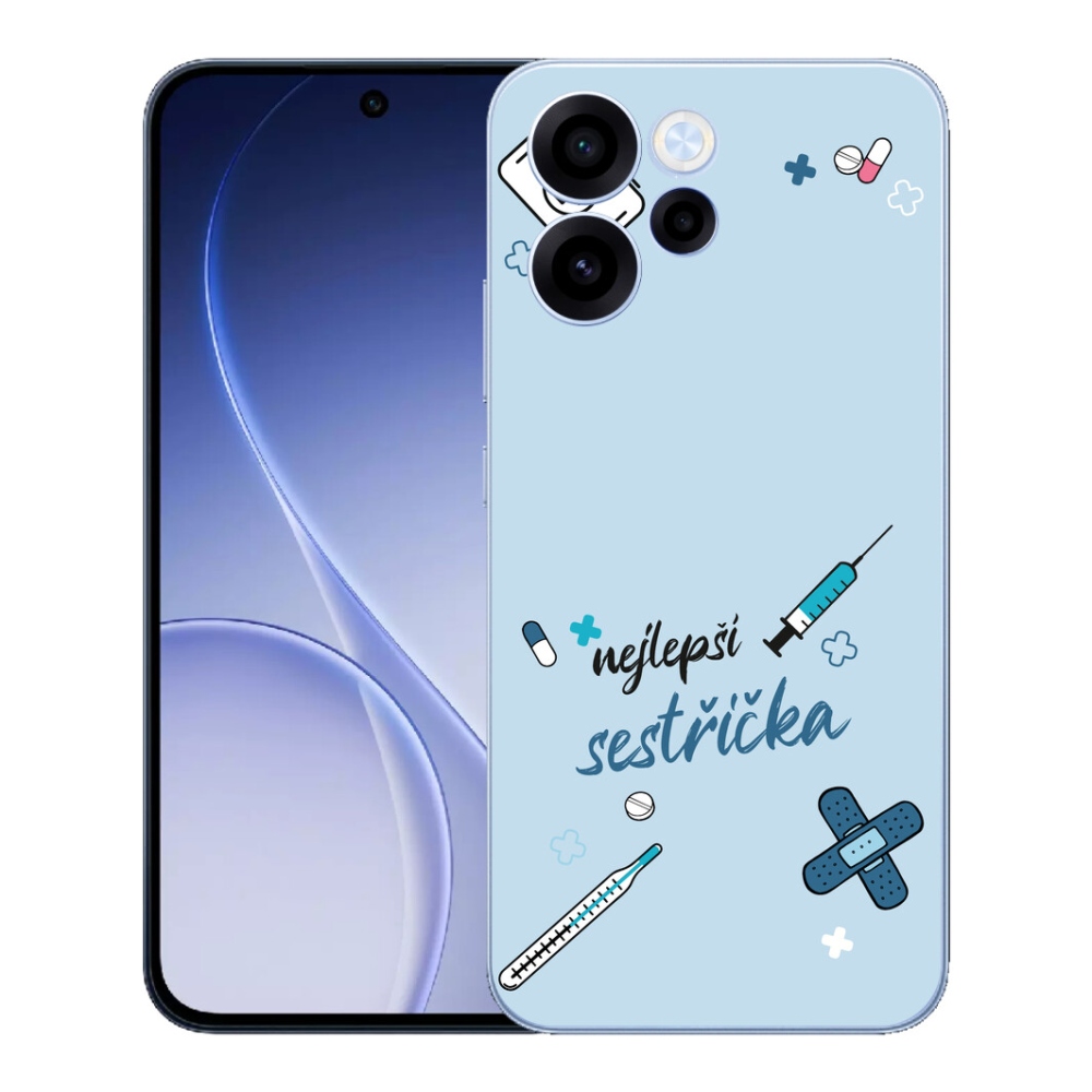 Gélový kryt mmCase na Oppo Reno 15 FS 5G - najlepšia sestrička modré pozadie