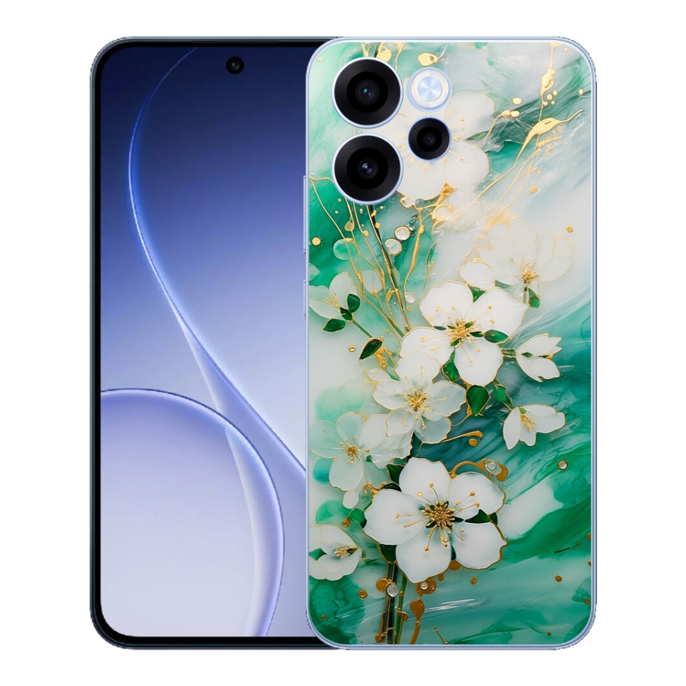 Gélový kryt mmCase na Oppo Reno 15 FS 5G - nežné kvety