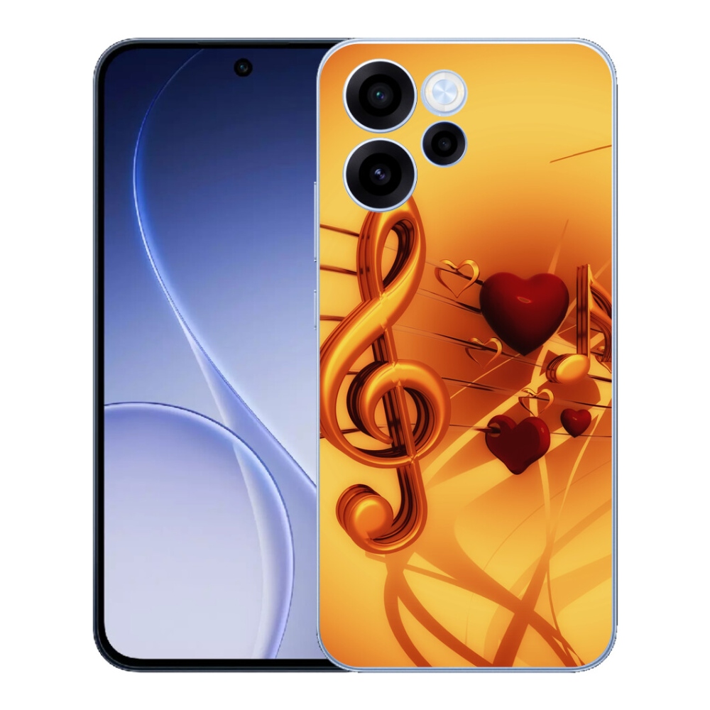 Gélový kryt mmCase na Oppo Reno 15 FS 5G - noty