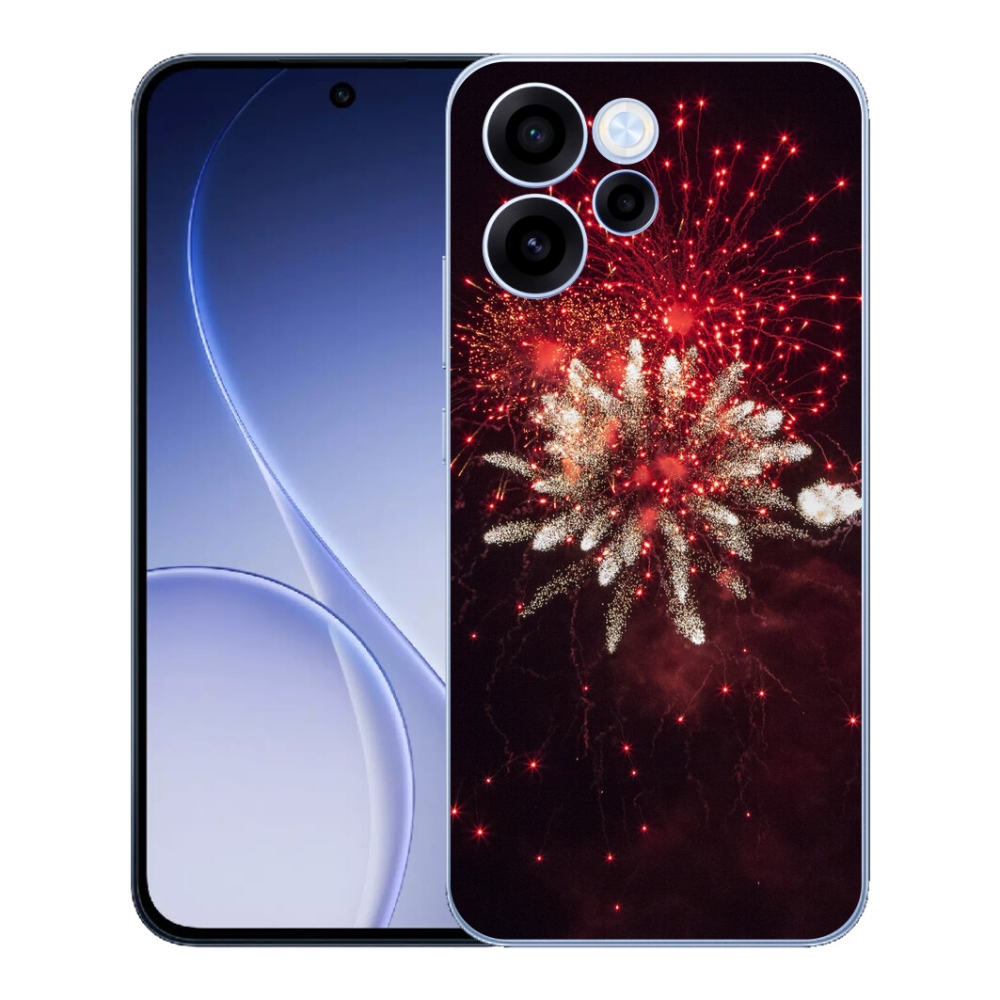 Gélový kryt mmCase na Oppo Reno 15 FS 5G - ohňostroj