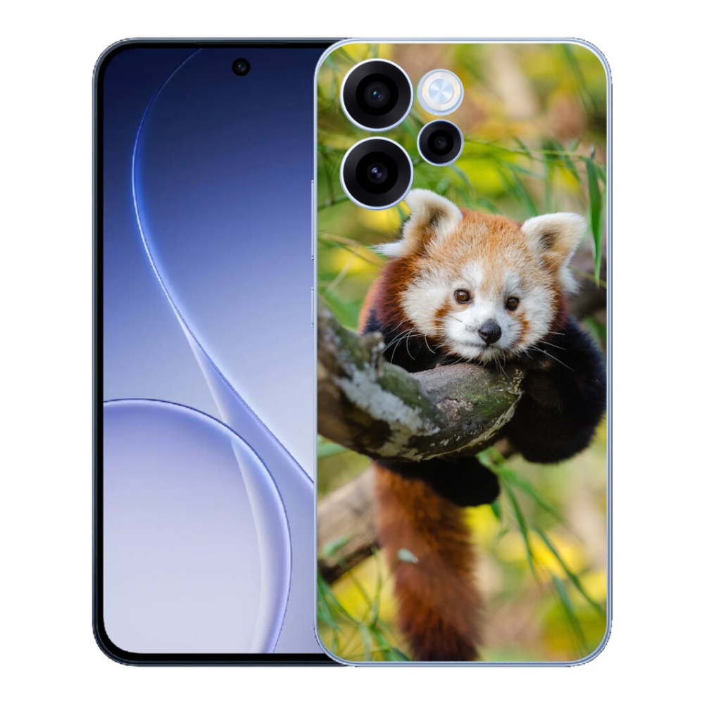 Gélový kryt mmCase na Oppo Reno 15 FS 5G - panda červená