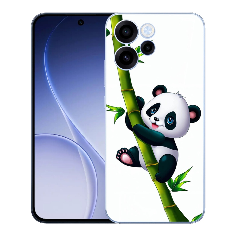 Gélový kryt mmCase na Oppo Reno 15 FS 5G - panda na bambuse