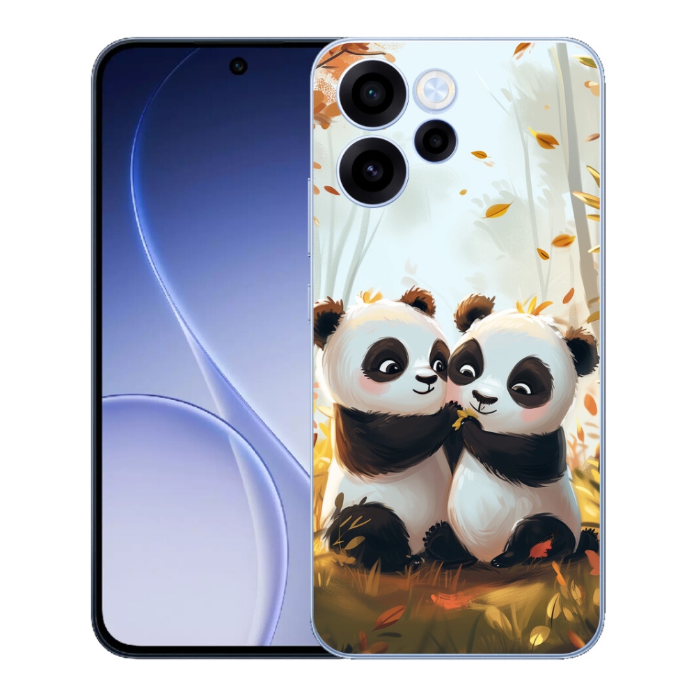 Gélový kryt mmCase na Oppo Reno 15 FS 5G - pandy