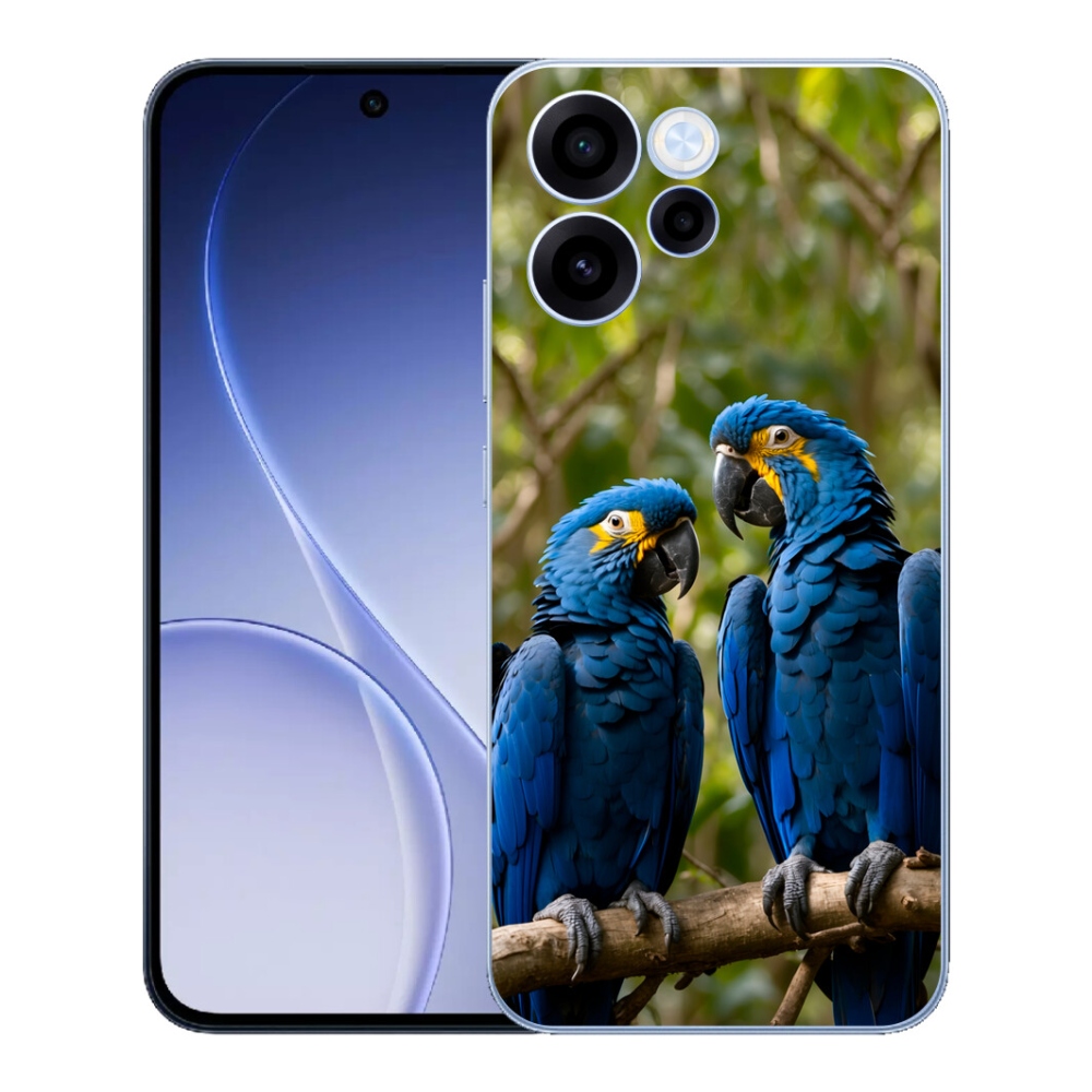 Gélový kryt mmCase na Oppo Reno 15 FS 5G - papagájové duo