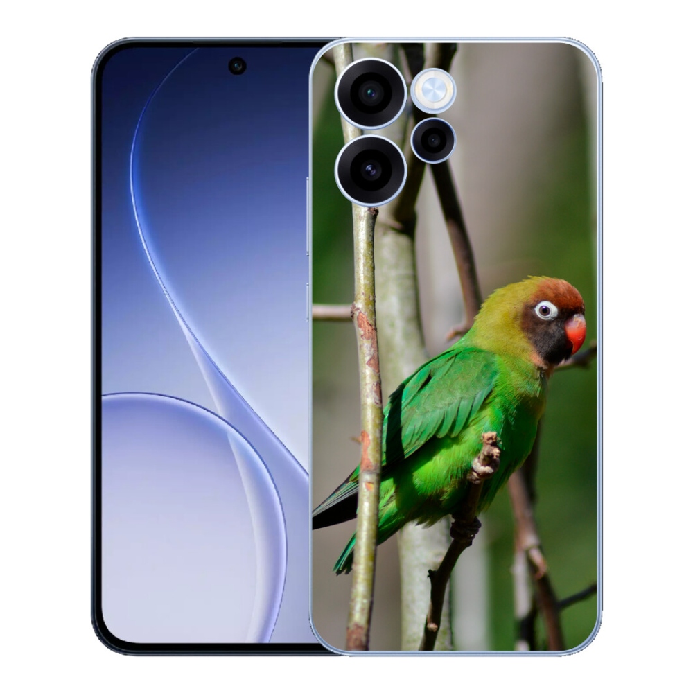 Gélový kryt mmCase na Oppo Reno 15 FS 5G - papagáj agapornis