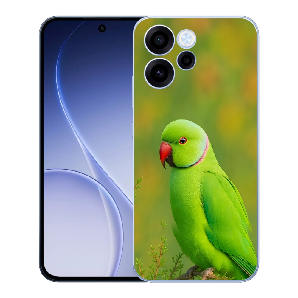 Gélový kryt mmCase na Oppo Reno 15 FS 5G - papagáj alexander 2