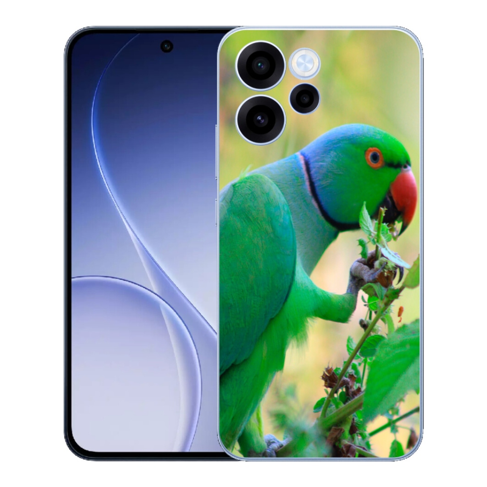 Gélový kryt mmCase na Oppo Reno 15 FS 5G - papagáj Alexandr
