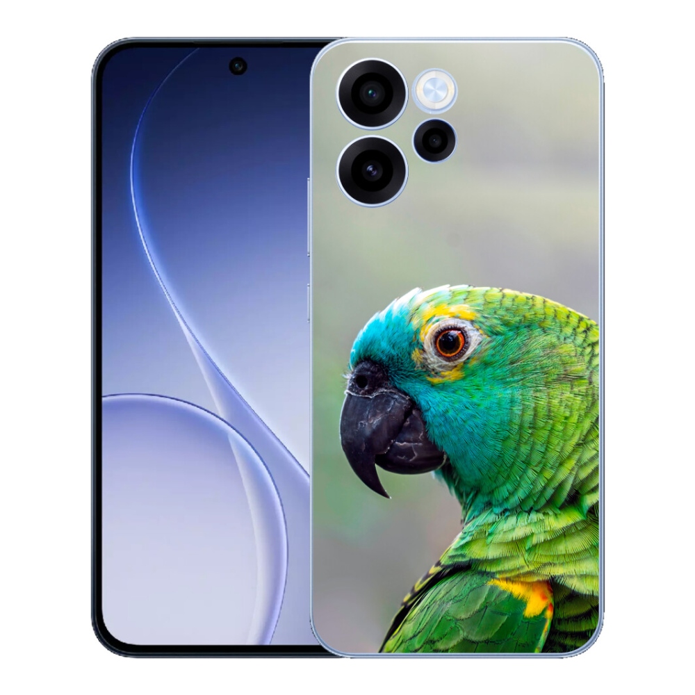 Gélový kryt mmCase na Oppo Reno 15 FS 5G - papagáj amazoňan