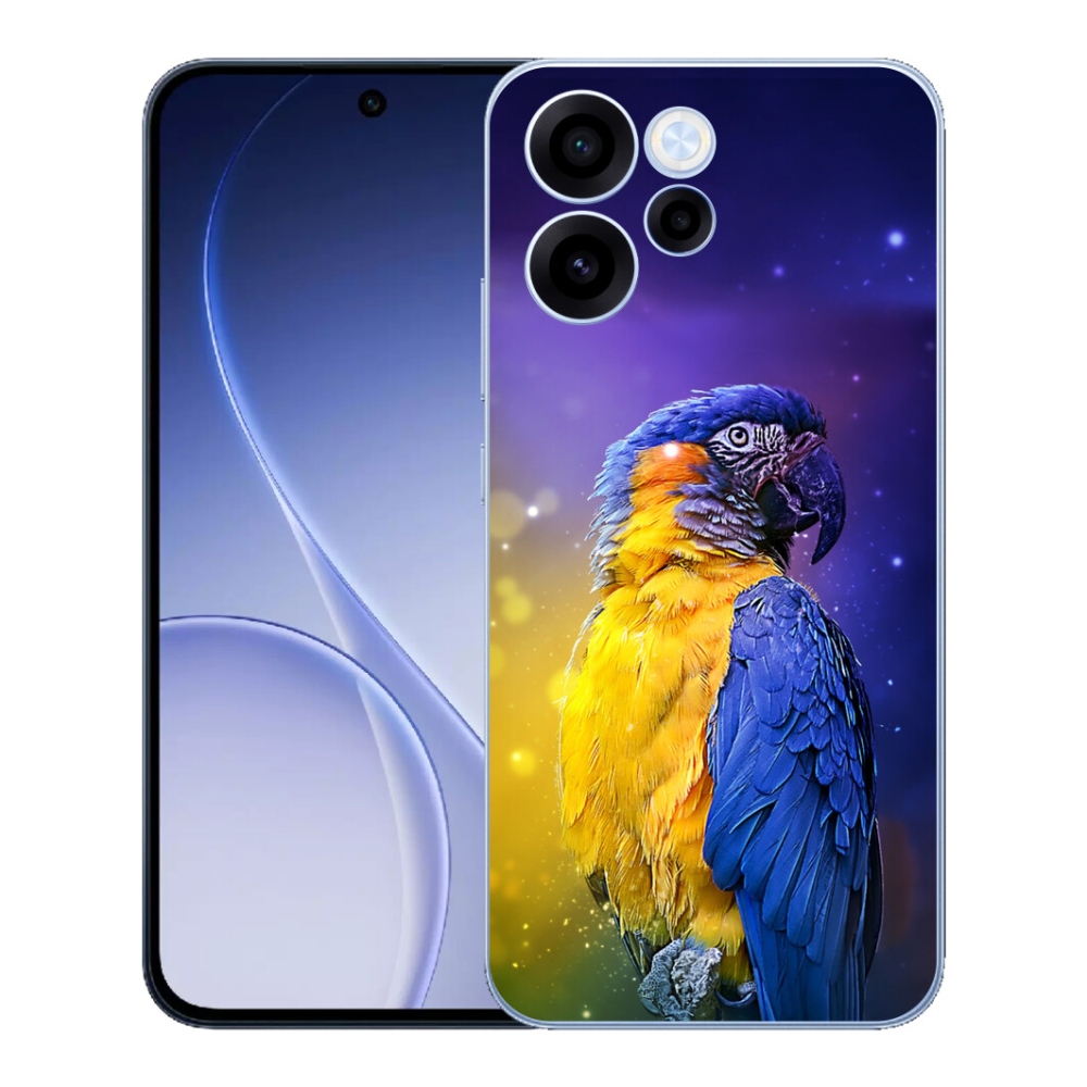 Gélový kryt mmCase na Oppo Reno 15 FS 5G - papagáj ara 1