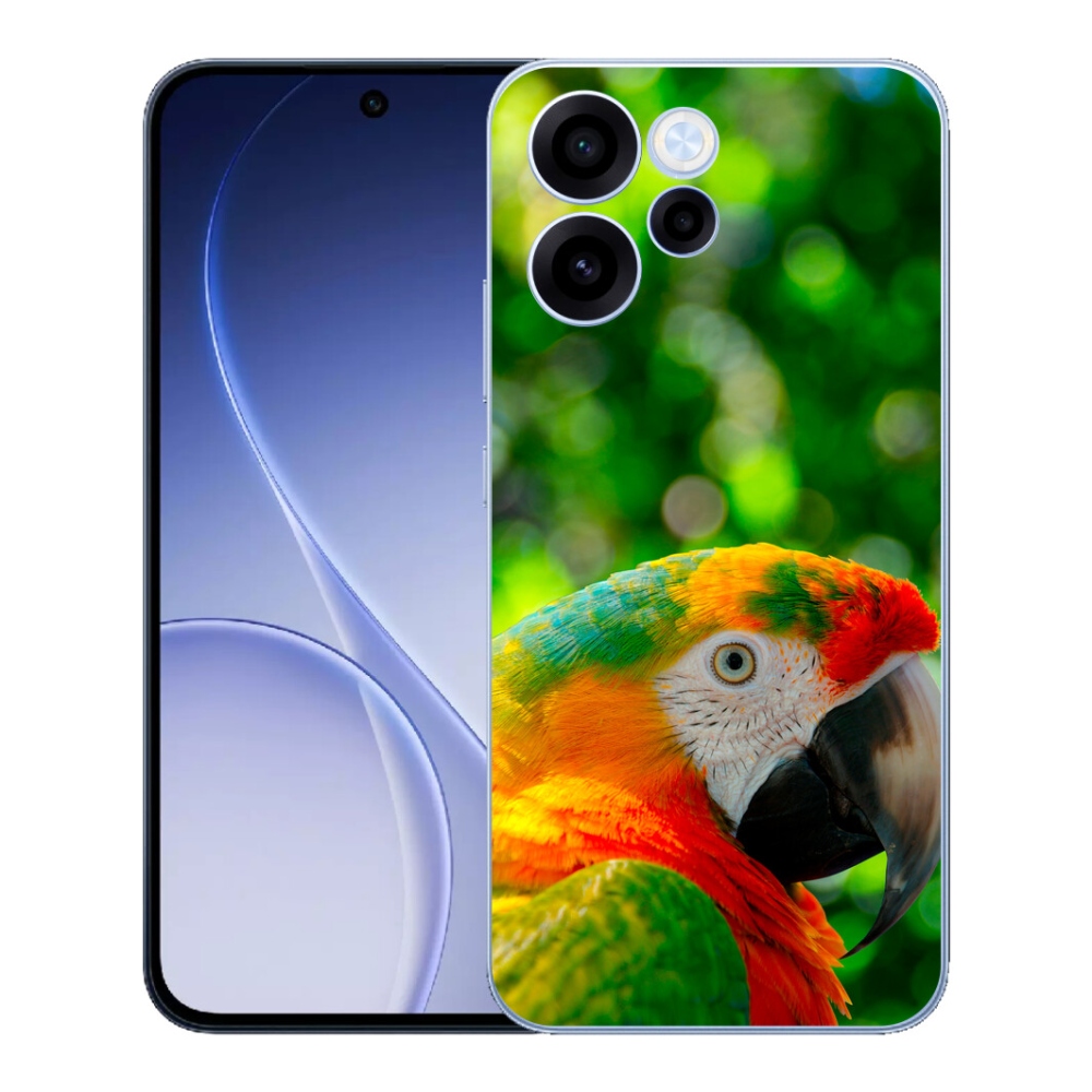 Gélový kryt mmCase na Oppo Reno 15 FS 5G - papagáj ara 3