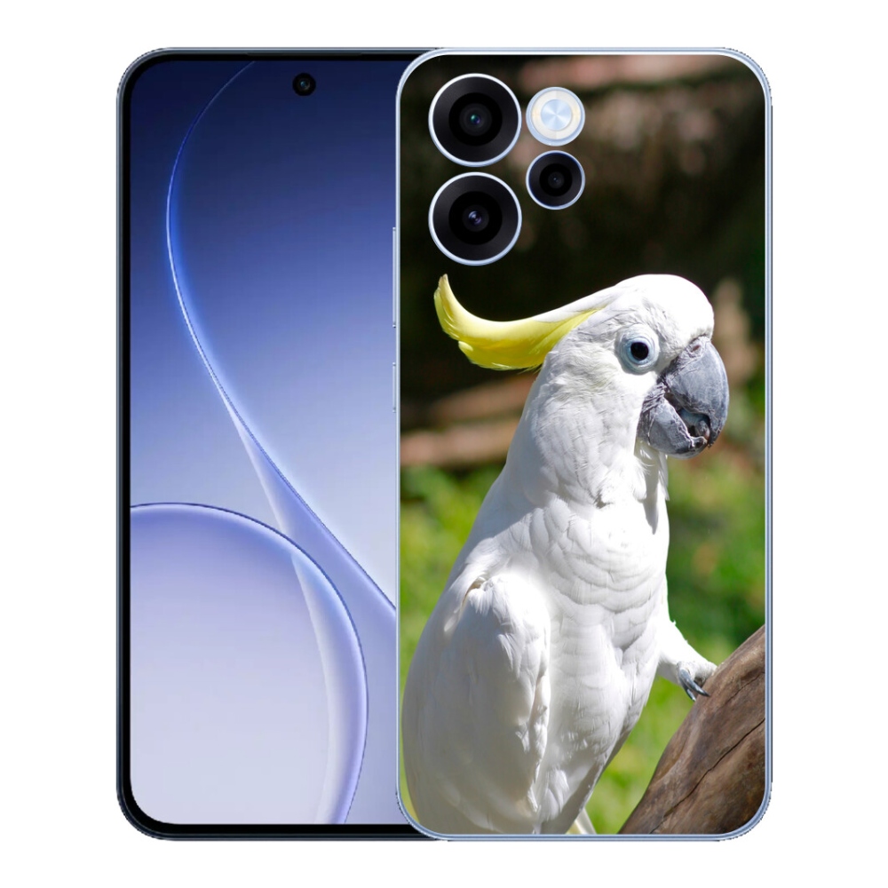Gélový kryt mmCase na Oppo Reno 15 FS 5G - papagáj kakadu 2