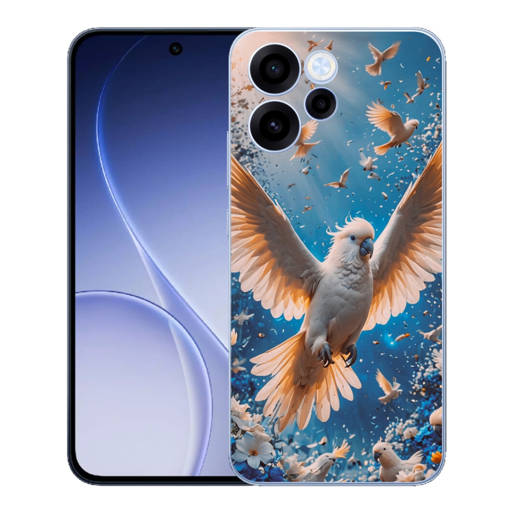 Gélový kryt mmCase na Oppo Reno 15 FS 5G - papagáj kakadu