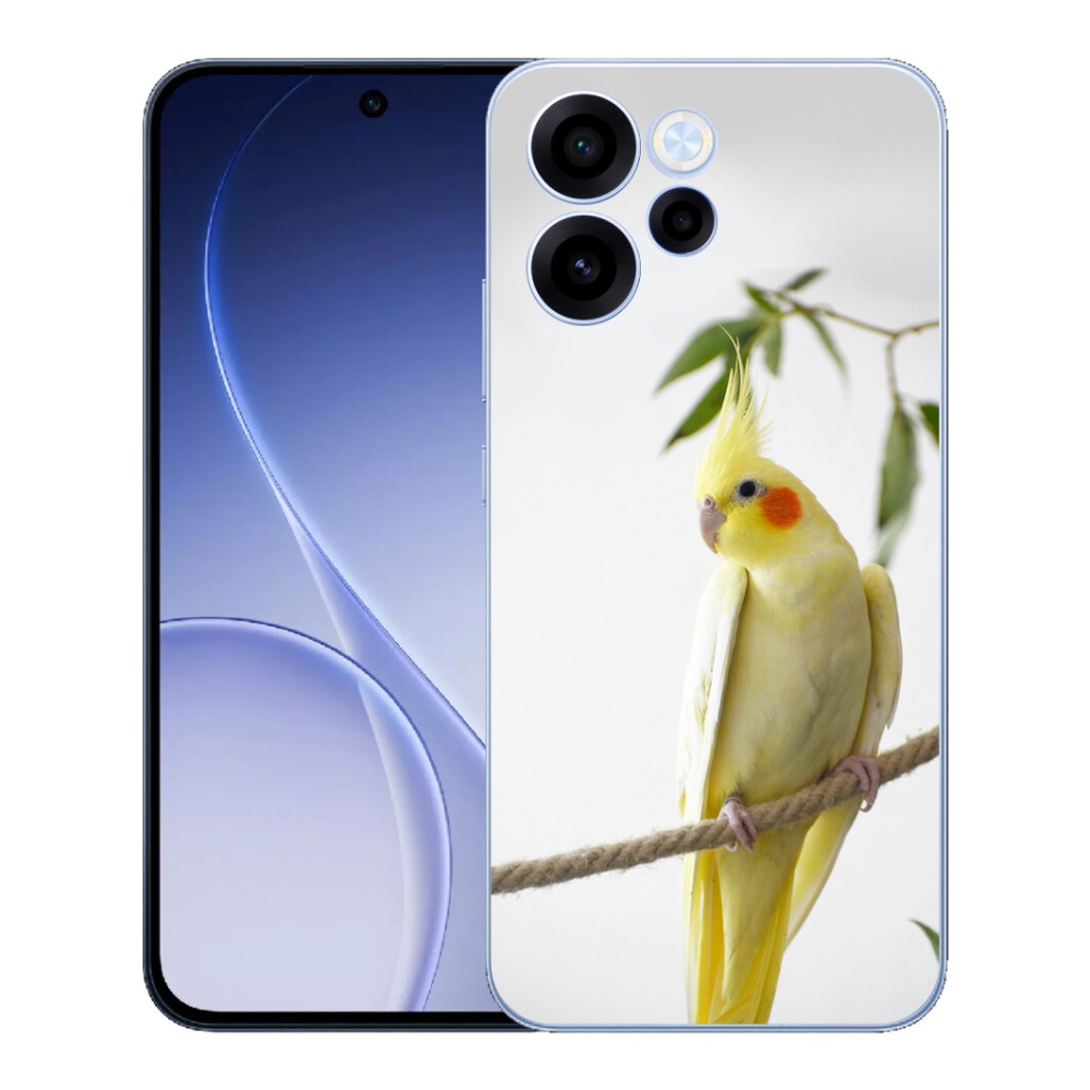 Gélový kryt mmCase na Oppo Reno 15 FS 5G - papagáj korela chocholatá