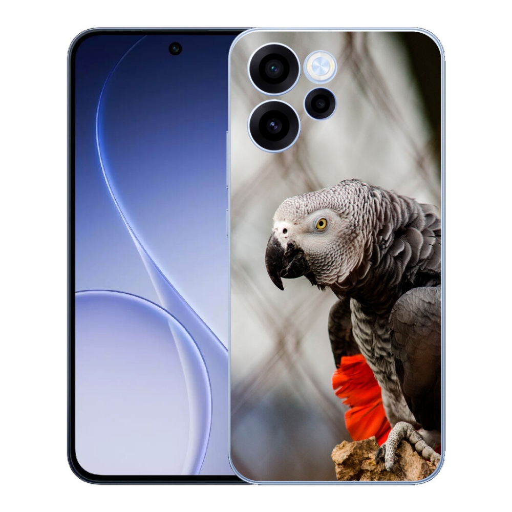 Gélový kryt mmCase na Oppo Reno 15 FS 5G - papagáj žako 3