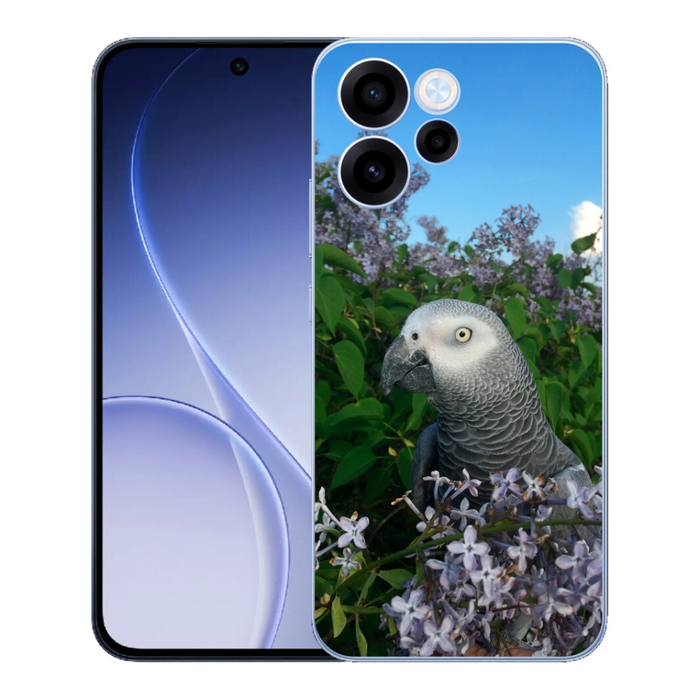 Gélový kryt mmCase na Oppo Reno 15 FS 5G - papagáj žako