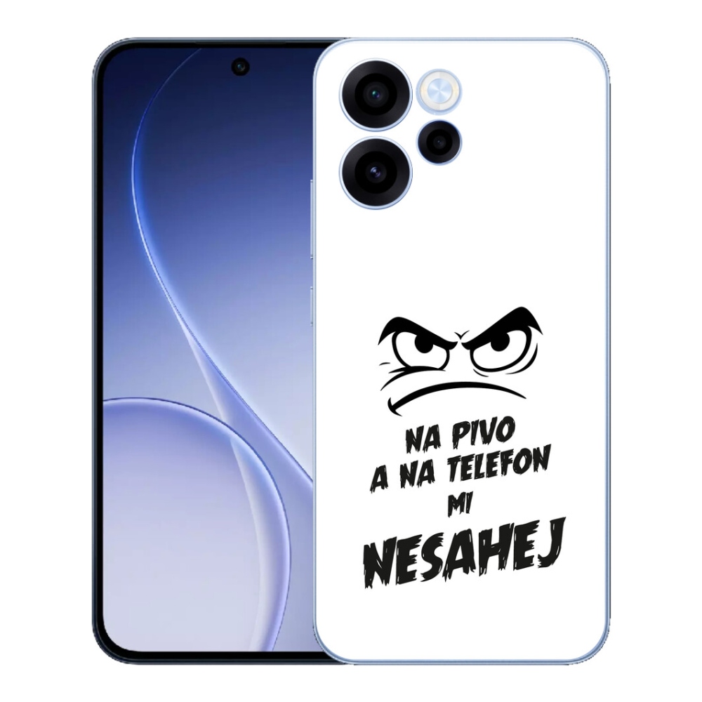 Gélový kryt mmCase na Oppo Reno 15 FS 5G - pivný motív 2 biele pozadie