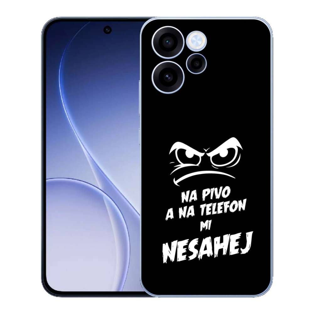 Gélový kryt mmCase na Oppo Reno 15 FS 5G - pivný motív 2 čierne pozadie