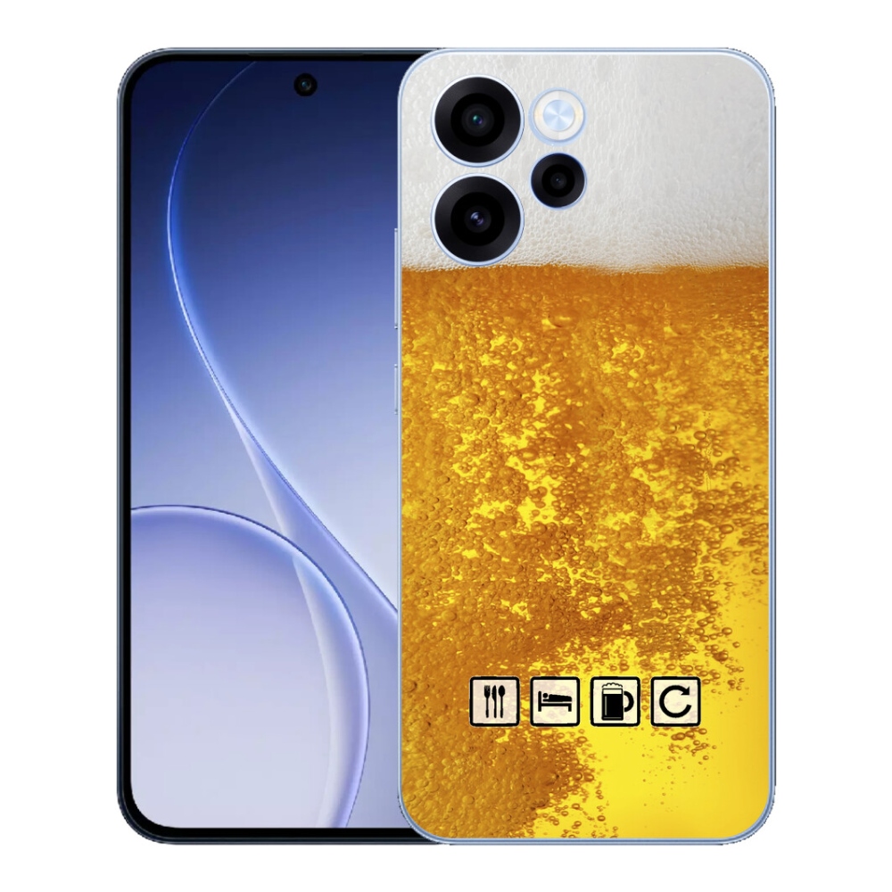 Gélový kryt mmCase na Oppo Reno 15 FS 5G - pivný motív 3