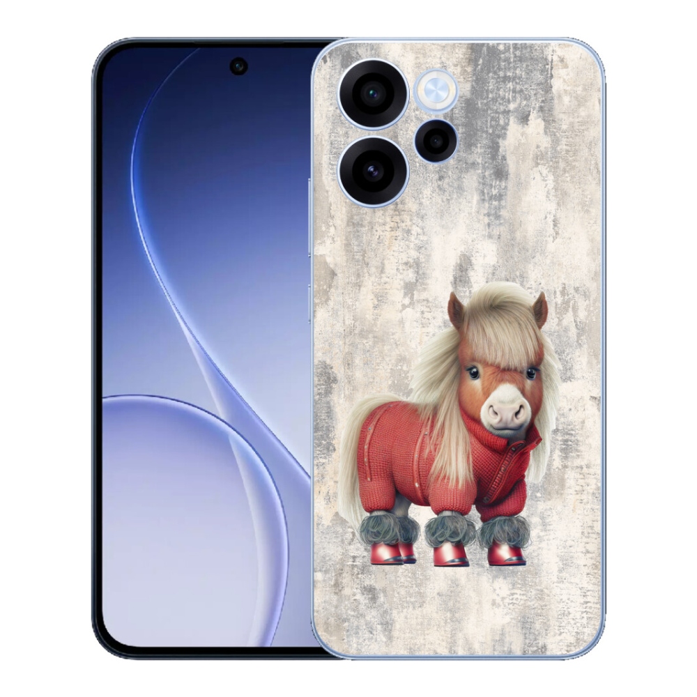 Gélový kryt mmCase na Oppo Reno 15 FS 5G - poník vo svetri