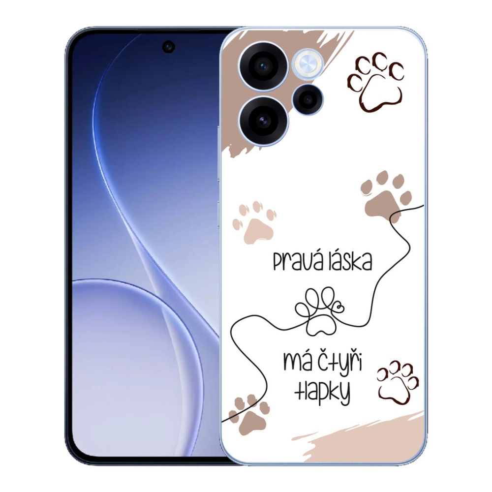 Gélový kryt mmCase na Oppo Reno 15 FS 5G - psí motív 1 biele pozadie