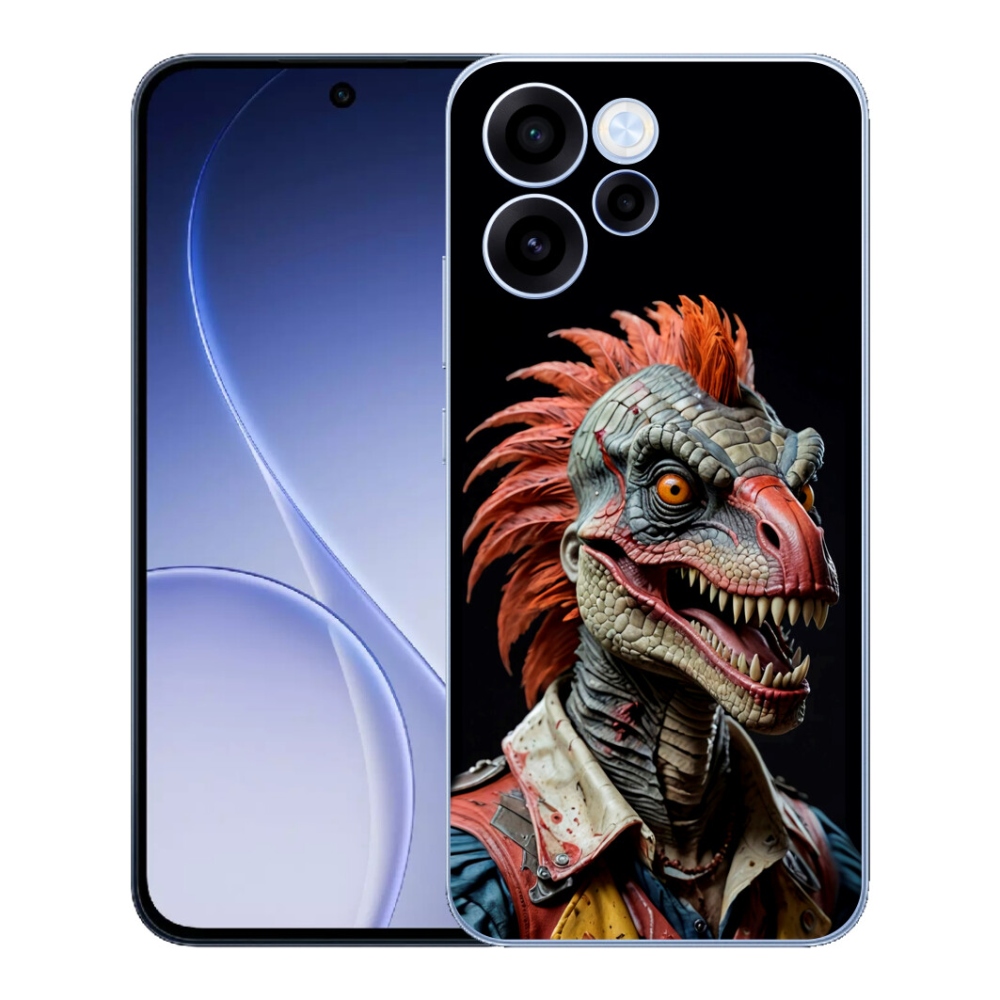 Gélový kryt mmCase na Oppo Reno 15 FS 5G - punk dinosaurus