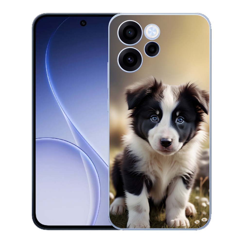 Gélový kryt mmCase na Oppo Reno 15 FS 5G - roztomilá border kólia