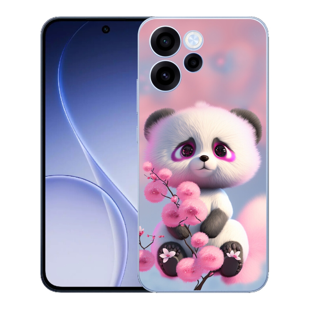 Gélový kryt mmCase na Oppo Reno 15 FS 5G - roztomilá panda 1