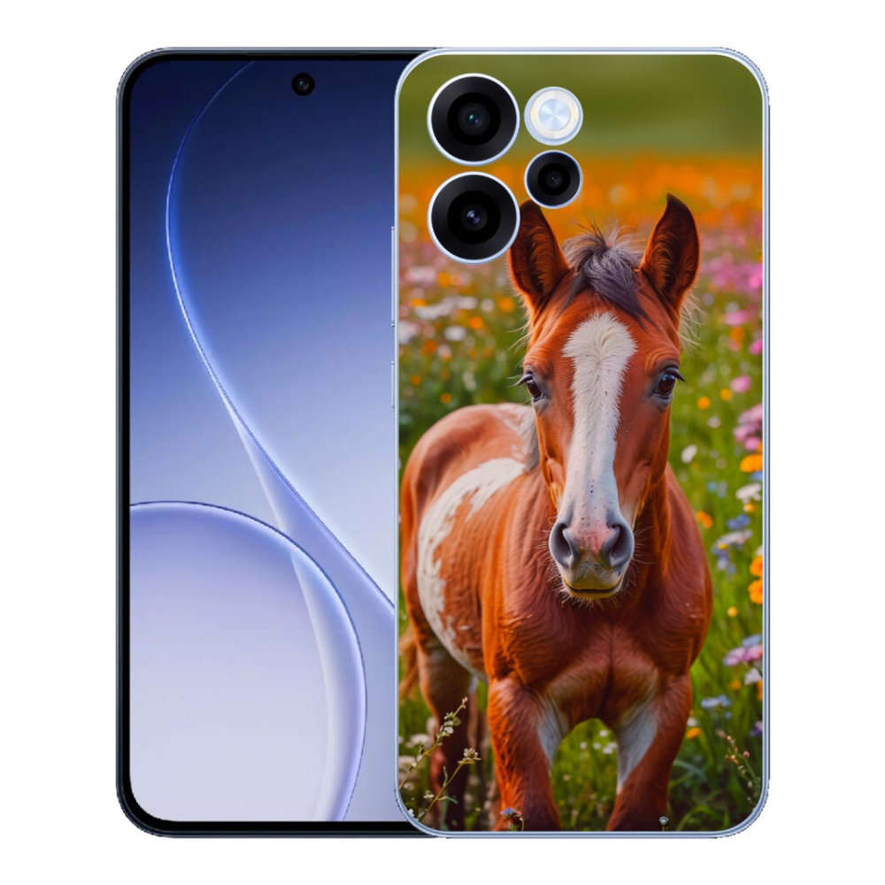Gélový kryt mmCase na Oppo Reno 15 FS 5G - roztomilé žriebä