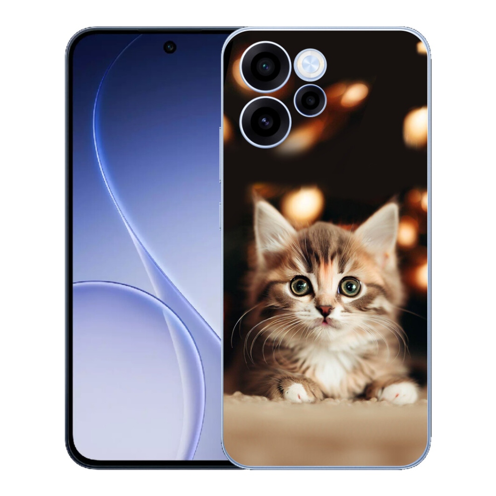 Gélový kryt mmCase na Oppo Reno 15 FS 5G - roztomilé mačiatko 2