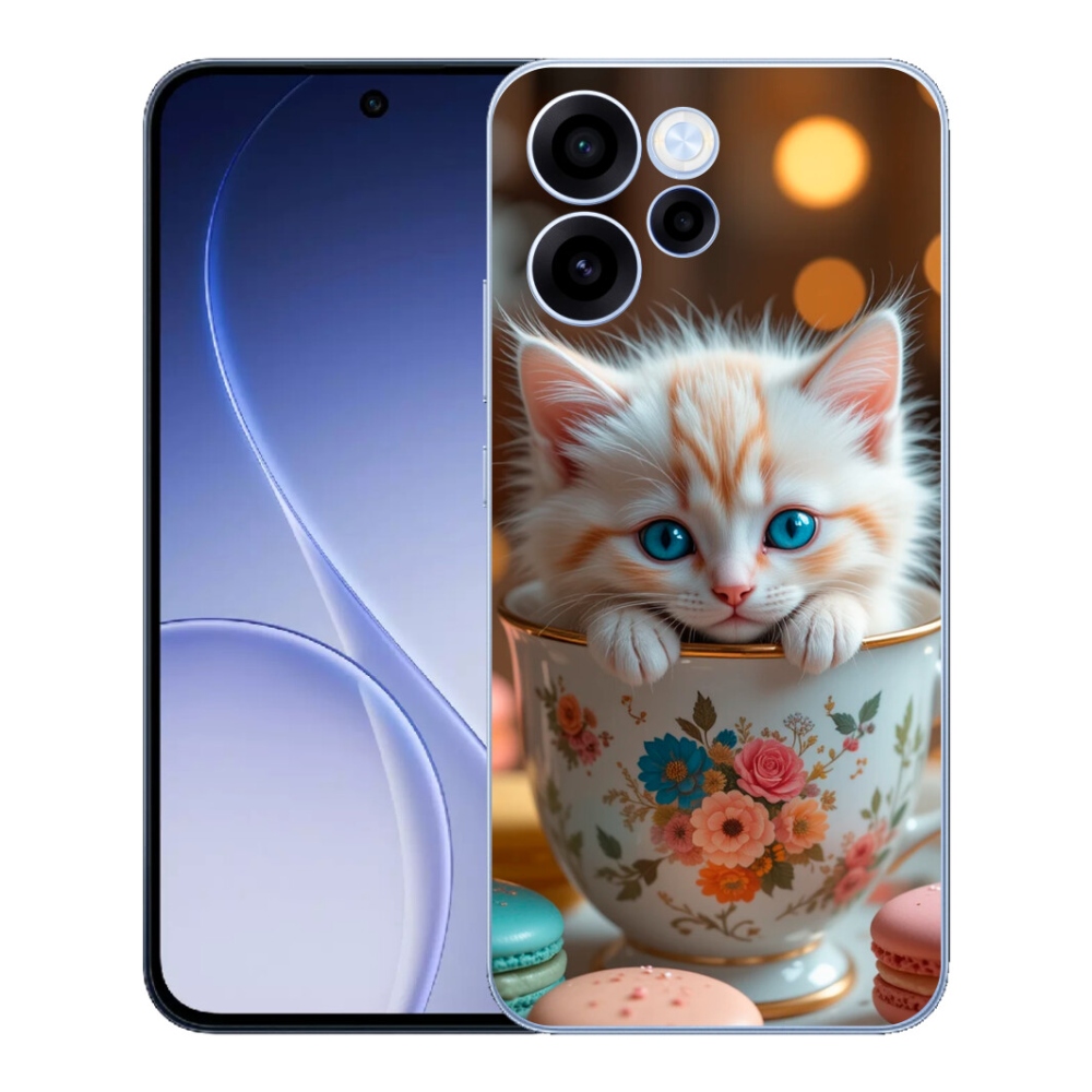 Gélový kryt mmCase na Oppo Reno 15 FS 5G - roztomilé mačiatko 6