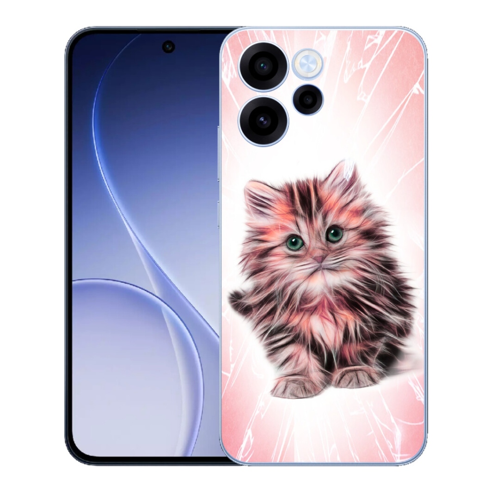 Gélový kryt mmCase na Oppo Reno 15 FS 5G - roztomilé mačiatko