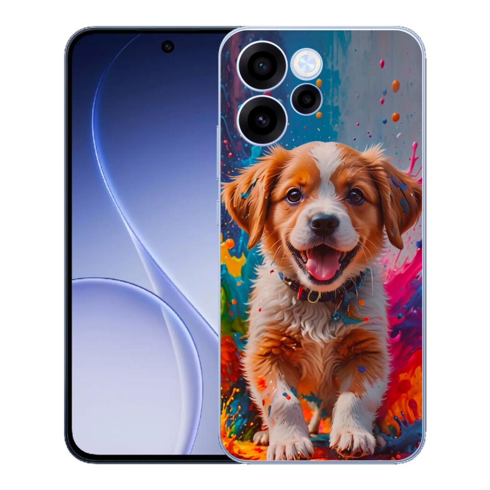 Gélový kryt mmCase na Oppo Reno 15 FS 5G - roztomilé šteňa 3