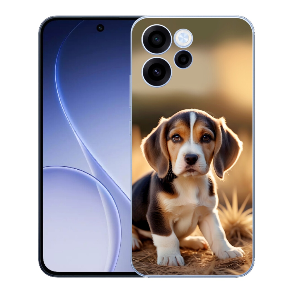 Gélový kryt mmCase na Oppo Reno 15 FS 5G - roztomilý bígl