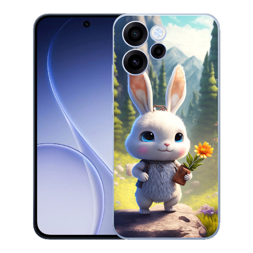 Gélový kryt mmCase na Oppo Reno 15 FS 5G - roztomilý zajačik